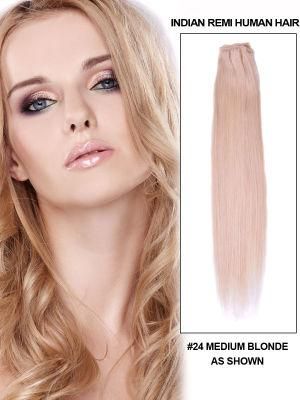 #24 Color Indian Human Hair Extension 100% Remy Hair Weft