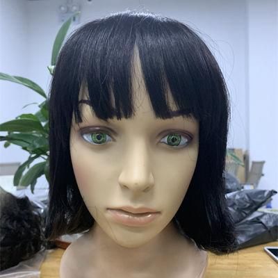 100% Natural Human Hair Machine Made Wig Bobo Style Wig
