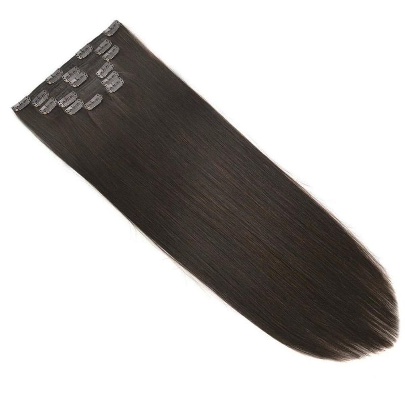 Natural Color Real Remy Human Hair Clip in Hair Extension