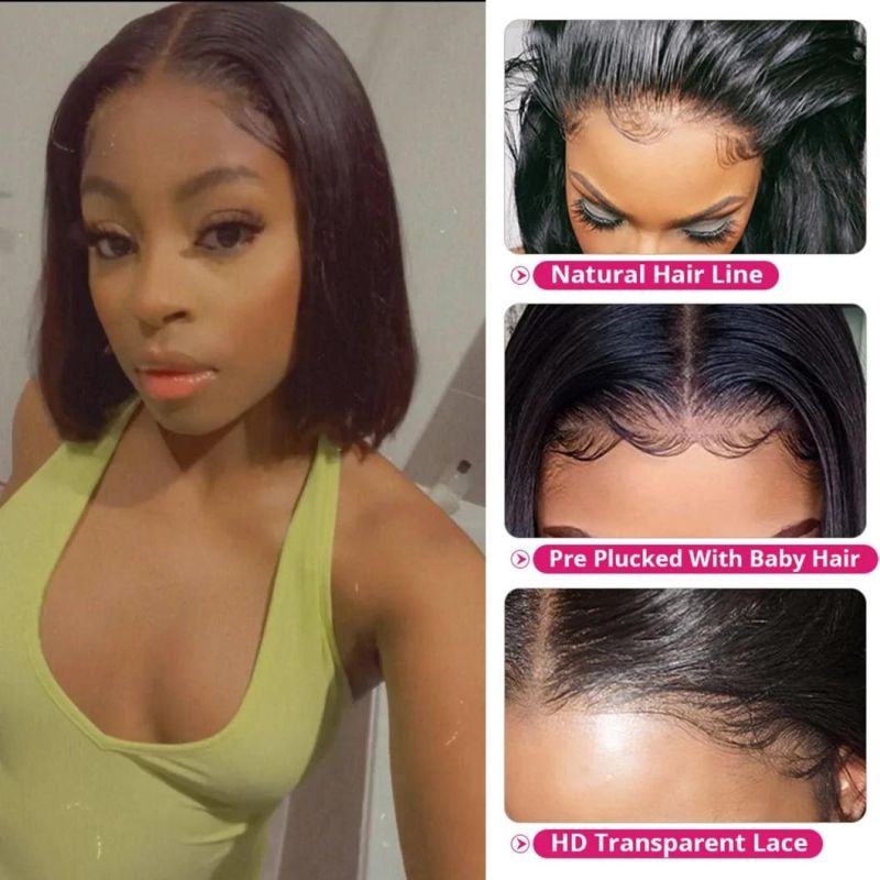 China Remy Human Hair Full Lace Front Women Bob Wig
