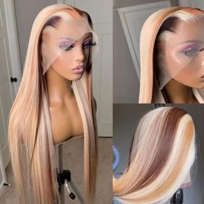 Wholesale Price 10A Grade 130% Density Ombre Swiss Lace Ombre Brazilian Hair Wigs Human Hair Straight Lace Front Wig