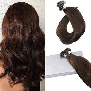 U Tip Keratin Remy Human Hair Extension Chocolate Brown #4