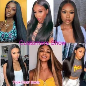 Amazon Straight India Lace Front Wigs with Baby Hair (26 Inch)