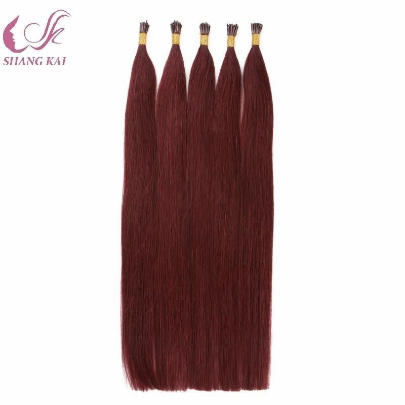 European Double Drawn I Tip 100 Virgin Indian Remy Hair Extensions