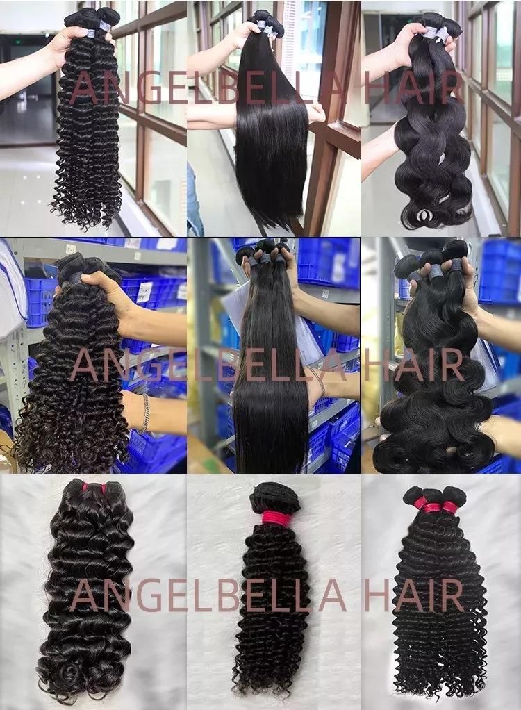 Angelbella Peruvian Hair Weaves Double Layer Body Wave Natural Brown 95-100g Shedding Free Pure Virgin Human Hair Cuticle Aligned Hair