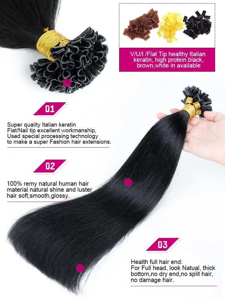 2016 Hot Sale in USA/Europe Top Quality U-Tip Hair Extension