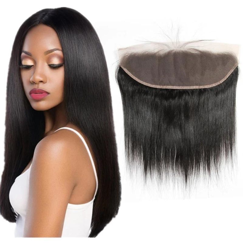 12 a Virgin Human Hair Lace Closure Frontal Closure Hair 13X4 Straight Lace Closure