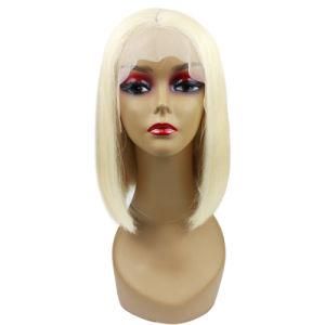 613 Blonde Straight Bob Wig Pre-Plucked Hand Made Lace Frontal Wig