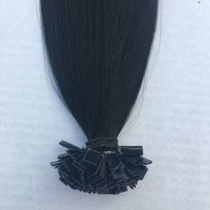 1# Pre Bonded Keratin Flat Nail Tip Virgin Remy Human Hair Extensions