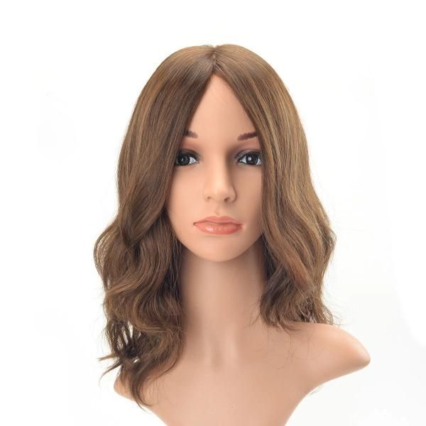 Long Hair Long Layer Light Brown Tone Wavy European Hair Kosher Human Hair Wig