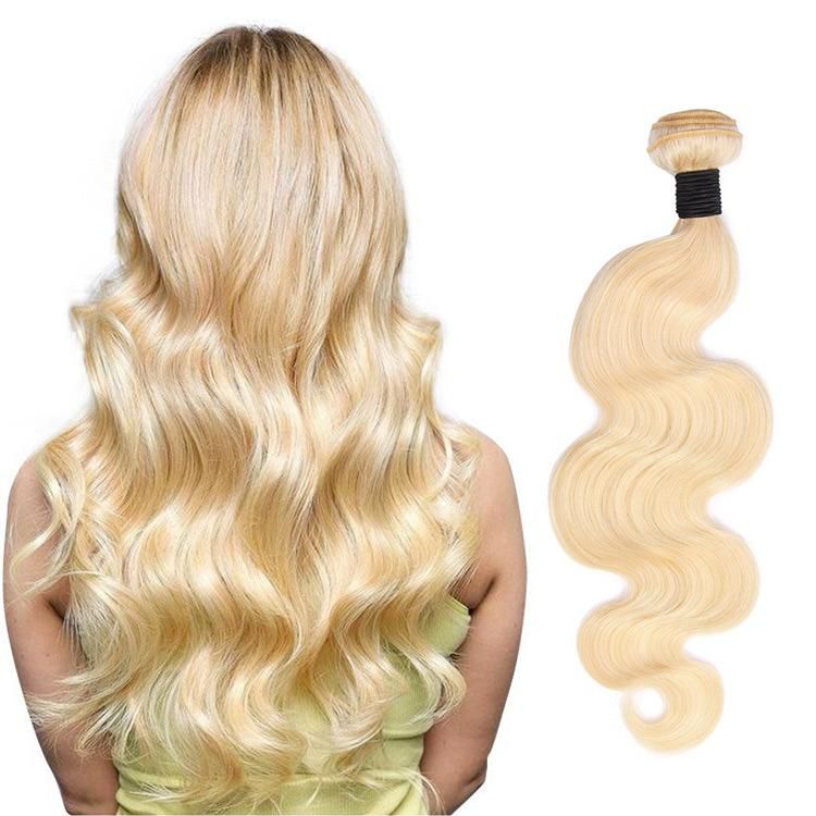 Cuticle Aligned Indian Hair Bundle, Wholesale Blonde Human Hair Bundle.