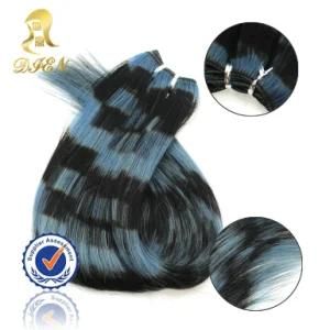 Fashion Blue Color Human Hair Extensions