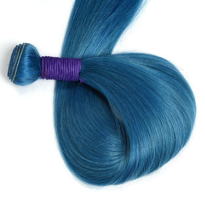 Human Virgin Hair Body Wave Curly Black Color Top Quality Grade Remy Hair Thick Weft Bundles Custom Blue 8-30 Inch Hair Extension Factory Wholesale Price