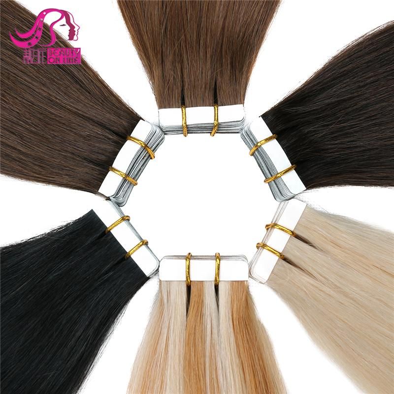 Wholesale Super Tape Virgin Wavy Hair Tape Extensions Brazilian
