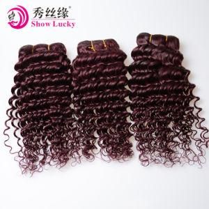 Hot Beauty 100% Malaysia Human Unprocessed Color Red 99j Virgin Malaysian Hair Deep Wave Hair Bundles