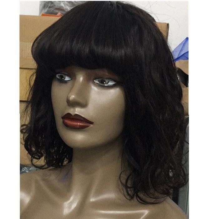Wholesale Cuticle Aligned Hair Wig Brazillian Human Hair Wigs Natural Hair with Bang