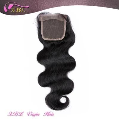 Virgin Peruvian Human Hair Natural Black Lace Top Closure