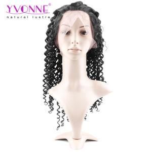 Factory Price Deep Wave Virgin Human Hair Full Lace Wigs for Black Women Natural Color