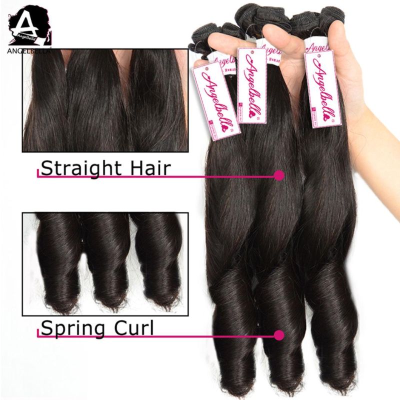 Angelbella Virgin Brazilian Hair Bundles 1b# Spring Funmi Hair Weft