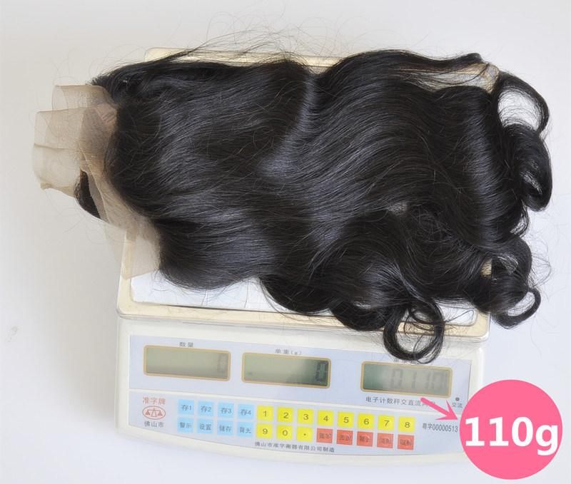 Brazilian Human Virgin Hair 22.5 X 4 X 2 Silk Body Wave 360 Lace Frontal with Elastic Band Lbh 288