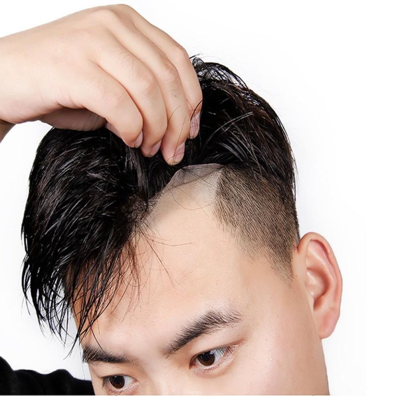 Kbeth Human Hair Wig for Man Nnatural Strong Toupee Male Q6 Hair Toupee Mono High Quality Lace Hair Replacement for Men Wholesale