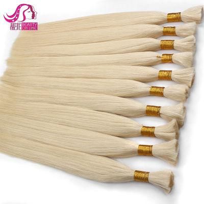 Highlight Brazilian Hair 24 Inch Virgin Straight 613 Blonde Human Hair Bundles Bulk with Frontal