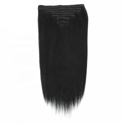 8PCS/Set 18 Cilps Straight Human Hair Unprocessed Virgin Clip in Hair Extensions