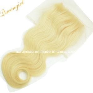 Hot Sale Donor Remy 613 Blond Lace Russian European Hair Closure