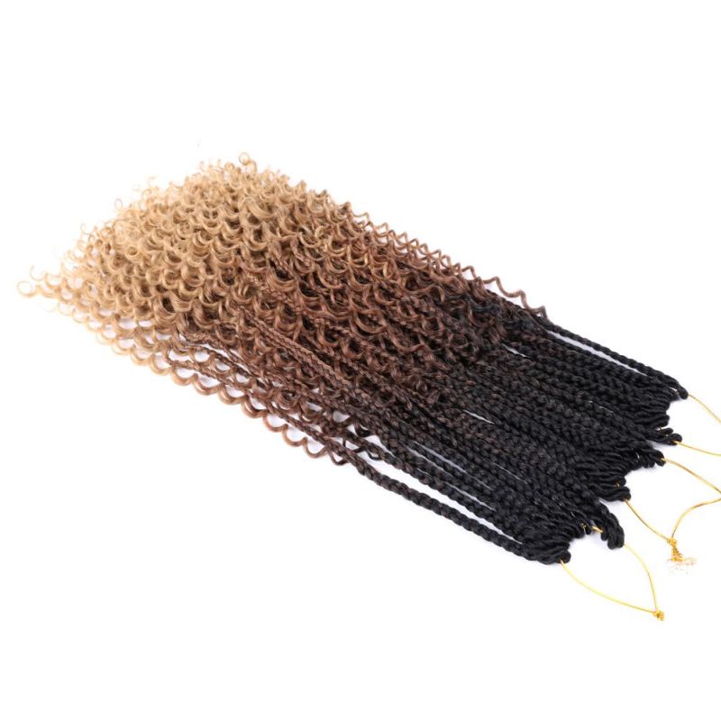 22 Inch Goddess Box Braids Crochet Hair with Curly Ends Pre-Looped Synthetic Braiding Bohemian River Locs for Black Women