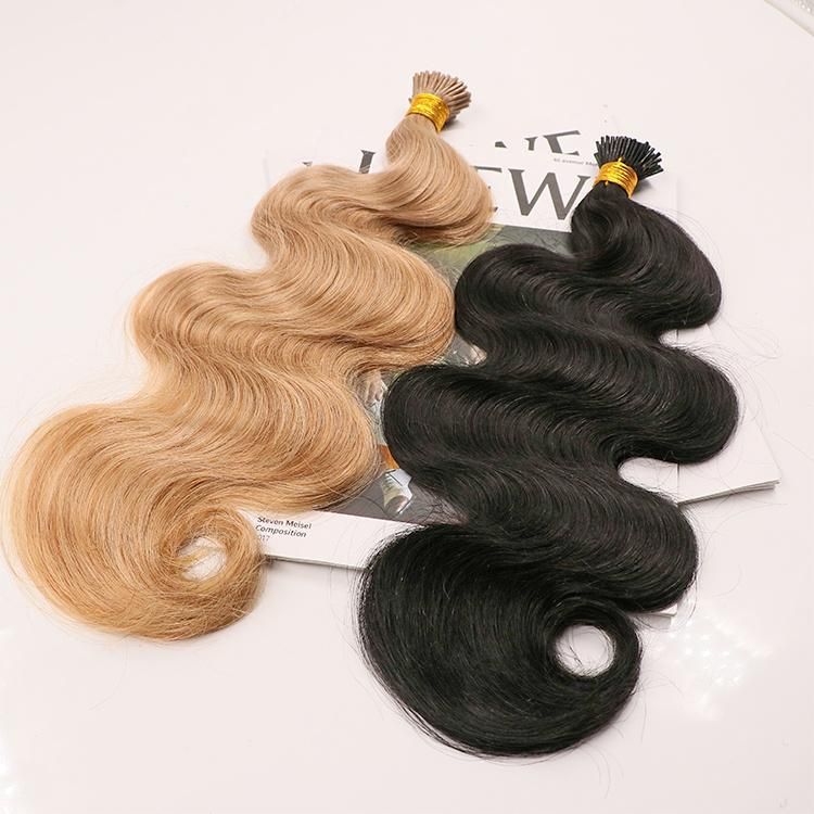 Raw Unprocessed Virgin Hair Body Wave I-Tip Human Hair Extension