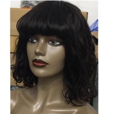 100% Virgin Hair Wigs Wet and Wavy Human Hair Wig with Bang