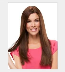 New Popular Natural Long Brown Straight Remy Hair Synthetic Wig