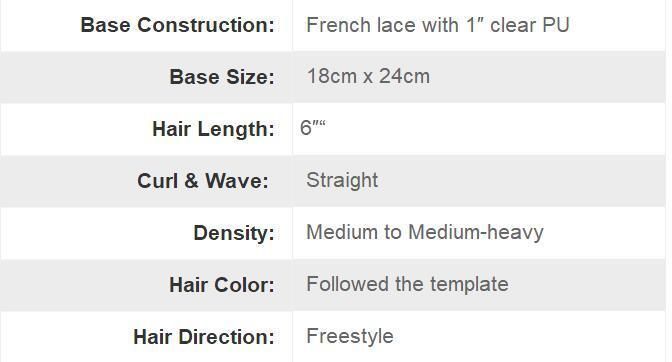 Soft Thin Breathable Base - French Lace High Quality Wigs for Men