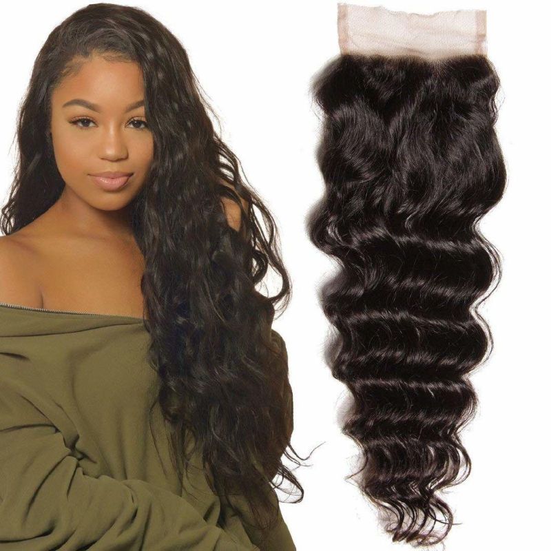 Kbeth Brand New Fashion 10A Grade Deep Wave Front Pixie Cut Virgin Toupee for Black Woman 5X5 Lace Closure Human Hair Toupee