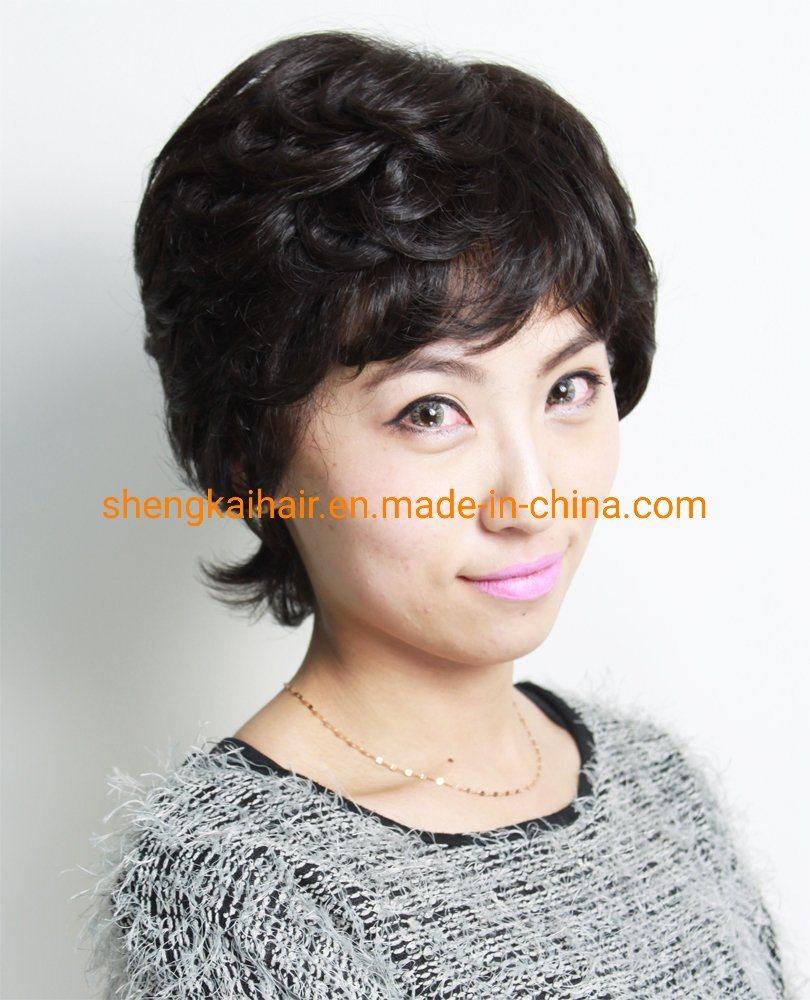 Full Handtied Human Hair Synthetic Hair Mix Wholesale Kanekalon Wig