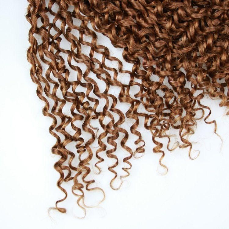 Wholesale Human Hair Double Drawn Hair Weave Pissy Curly Funmi Remy Hair Weft #4/30