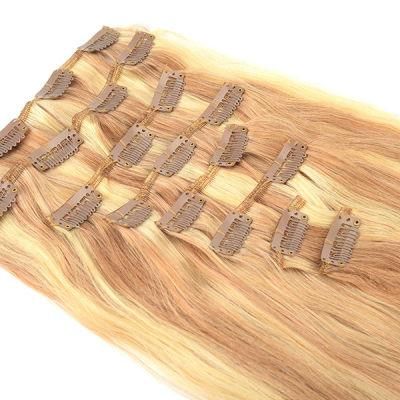 Long High Quality Ladies Stock Human Hair Clip Hair System