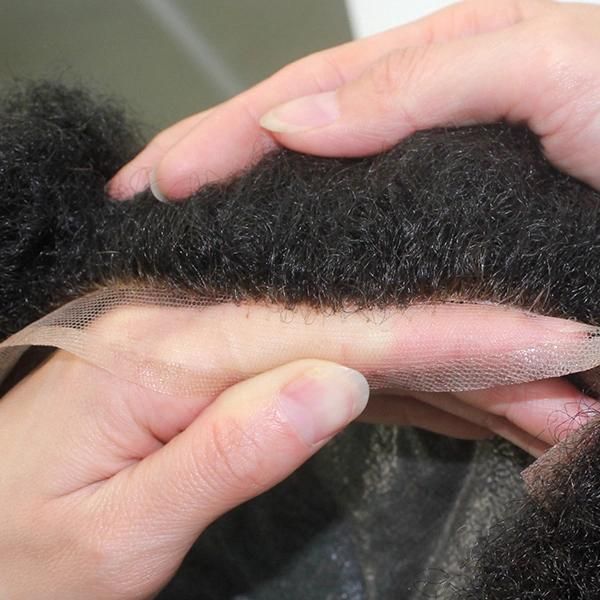 Ljc1820 Afro Curl Natural Human Hair Toupee