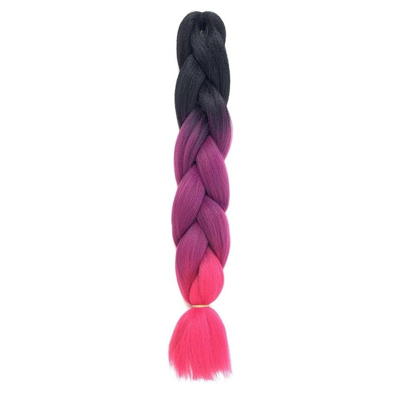 Kbeth Braid Hair for Woman 2021 Fashion Rainbow Good Quality Red Wine Colors Braiding Synthetic 26 Inch 28 Inch Hair Extension for Femme