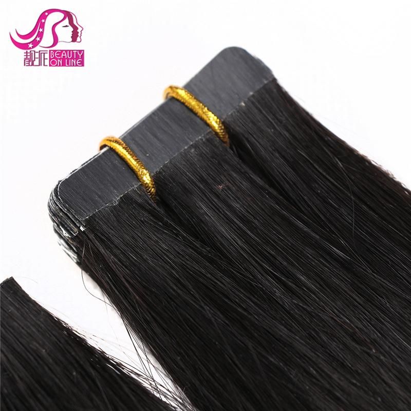 No Shedding Brazilian Tape Hair Extensions Kinky Straight Double Tape Hair Extensions