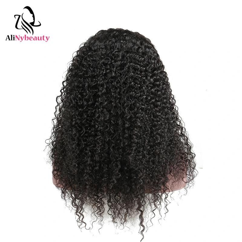 Brazilian Remy Human Hair Extension Italy Curly Lace Front Wig