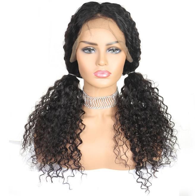 Factory Wholesale 13*6 Kinky Curly Front Lace Human Hair Wig