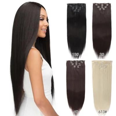 Synthetic Straight Clip in Hair Extensions