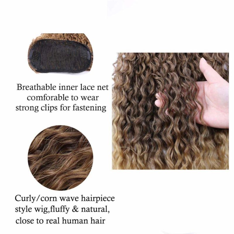 Heat Resistant Synthetic Kinky Straight Ponytail Long Afro Drawstring Ponytail Hairpiece