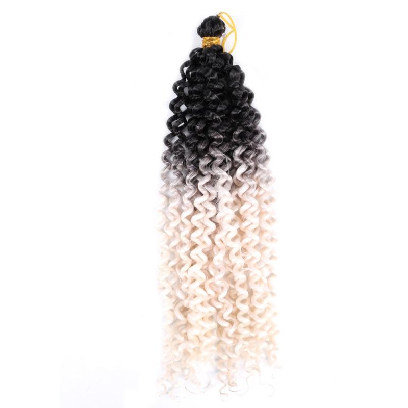 Two-Tone Color Water Wavy Bulk Synthetic Hair Extension Senegalese Twist Crochet Braid Chinese Dreadlocks