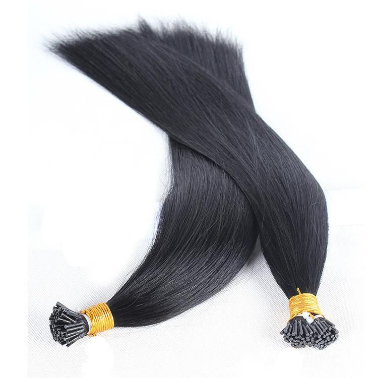 Wholesale Factory Brazilian Raw Remy Human Hair Kinly Straight I-Tip Hair Extensions