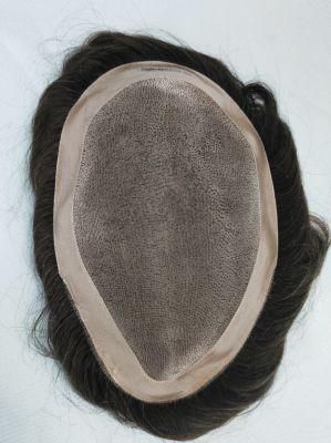 2022 Best Hand Knotted Natural Fine Mono Base Human Hairpiece Made of Remy Human Hair