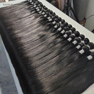 Wholesale Raw Indian Virgin Human Hair Extension Cheap Long Straight Cuticle Aligned Human Hair Bundles Natural Hair Products