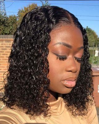 Curly Human Hair Lace Front Wigs 150% Density Pre-Plucked with Baby Hair