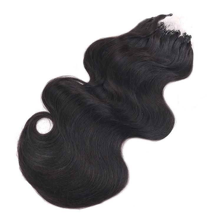 Customized High Quality 12A Micro Rings Link Body Wave Hair Extension Tools 100% Human Hair
